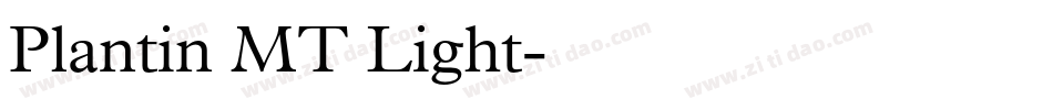 Plantin MT Light字体转换